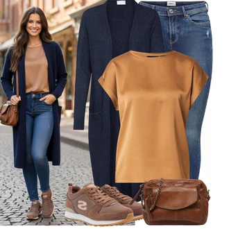 Outfity na podzim Krásný s Modrá/Tmavě modrá/Světle modrá Kožená bunda/Navlékací džíny/Kožené bundy/Džíny s Nízkým Sedem/Džín s Nízkým Pasem/Džíny s Dírou/Džíny s Rozparkem/Push up Džín/Kožené Boty/Kotníková Bota Only "Stylové kombinace pro volný čas"Look: Cool, Disko, Krásný, Old Money, Bezešvé