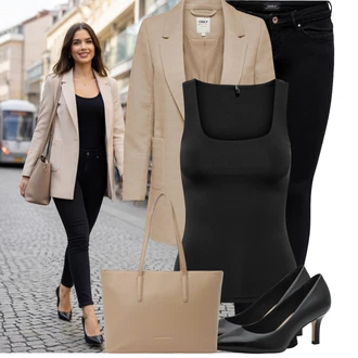 Outfit s Růžová Only "Stylový vzhled pro volný čas"