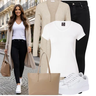 Outfity na podzim Estetika s Bílá Nízká Teniska/Teniska s dírkovaným vzorem/Úzká teniska/Teniska na platformě Puma "Stylový vzhled pro volný čas"Look: Estetika, Bad Taste, Ležérní, Disko, Skater, Sportovní, Unisex