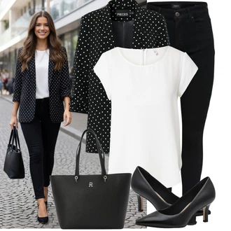 Outfit s Bílá/Krémová/Šedá Halenka a Tunika Tunika/Tričko & Top Móda Pro Plnoštíhlé/Halenka Móda Pro Plnoštíhlou Only "Stylový vzhled pro volný čas" Outfit s Bílá/Krémová/Šedá Halenka a Tunika Tunika/Tričko & Top Móda Pro Plnoštíhlé/Halenka Móda Pro Plnoštíhlou Only "Stylový vzhled pro volný čas"