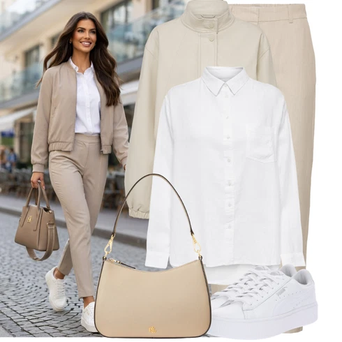 Kombinace Bílá/Krémová Halenka se Stojatým Límcem/Oversize Muselínová Blůza/Žehlení odolná blůza/Businessová Halenka/Oversize Halenka/Halenka s Dlouhým Rukávem/Blůza s knoflíčkem/Slip-on Halenka/Halenkové Body/Lněná Halenka Only