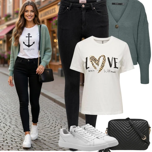 Kombinace Elegantní Černá/Tmavě modrá Kalhoty Džínové Legíny/Jeggings/Push up Kalhoty/Skinny Kalhoty OnlyLook: Styl, Cool, Elegantní, Francouzské, Old Money