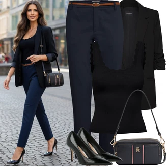 Outfit s Černá SOAKED IN LUXURY "Jarní Outfit"
