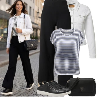 Motorka Outfit s Šedá/Krémová/Bílá Vintage Bund/Krátký Bund/Krátký Bund/Letní Bund/Krátké Džínové Bundičky Only "Jarní Outfit"Look: Motorka, Jízda na koni