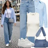 Outfity z džínu se zvonovými džínami image