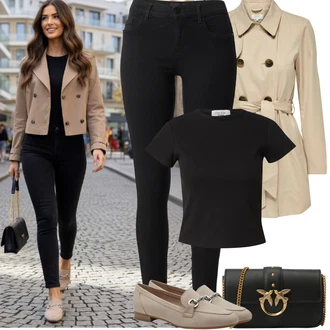 Outfity pro baculky s Černá Jeggings/Skinny Kalhoty/Džínové Legíny/Tregíny Only "Jarní Outfit"