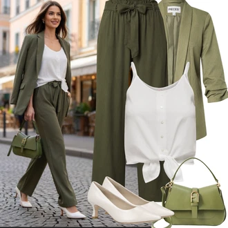 Coachella Outfit s Krémová/Bílá Pánské boty/Halenka Bez Rukávů/Bustierový Top/Tílko s ořezem/Krátký top/Top Se Špagetovými Ramínky/Krátký Top Only "Jarní Outfit"Look: Bar, Křest, Den na pláži, Koncert, Biřmování, Chatky, Škola, Coachella