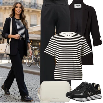 Outfit s Černá Blůzové Sako/Dlouhý Sako/Neformální Sako/Cargo Sako/Smokingové sako/Oversize Sako/Krátké Sako/Boyfriend Sako/Blejzrové Bund/Kožená Pánská Bund/Kožená bunda pro muže Only "Frühlings Outfit"