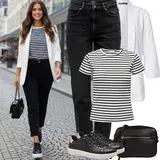 Černé Outfity s Boyfriend Džínami image