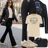 Přechodné kožené bundy outfity image