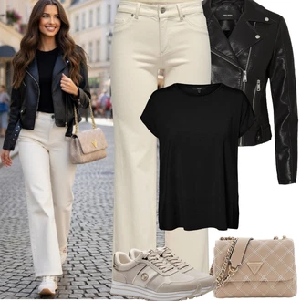 Elegantní, Ležérní Outfit s Hnědá/Béžová/Khaki Teniska na platformě/Úzká teniska/Teniska teddy/Nízká Teniska/Zimní tenisky/Bota Na Pěší Turistiku/Tenisky s Bočním Zipem/Kožené tenisky Tamaris "Frühlings Outfit"Look: Elegantní, Venkovní, Sportovní