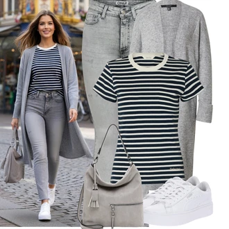 Outfit s Bílá Nízká Teniska/Teniska s dírkovaným vzorem/Úzká Teniska/Teniska na platformě Puma "Oblečení pro volný čas"