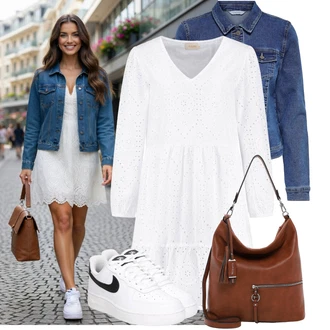 Outfity pro baculky Slavnostní s Bílá/Krémová Krajkové Šaty/Háčkované Šaty/Bavlněné Šaty/Šaty na Konfirmaci/Šaty Niki/Šaty s dlouhým rukávem/Francouzské šaty Shiwi "Oblečení pro volný čas"Look: Babydoll, Boho, Elegantní, Ethno, Mom, Příliš oblečený, Slavnostní