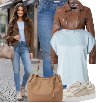 Outfity na podzim Krásný s Hnědá/Růžová/Tmavě hnědá Oakwood "Skvělý pro volný čas"Look: Cool, Francouzské, Moderní, Krásný, Venkovní, Chytrý příležitostný, Univerzitní, Western