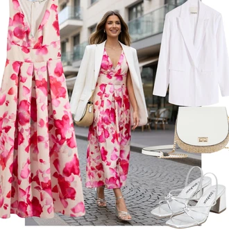 Outfity na festival Den na pláži s Bílá Boyfriend Sako/Kožená bunda pro muže/Kordové Sako/Bavlněný Sako/Elegantní Sako/Oversize Sako/Kožená Pánská Bund Bonprix "Outfit na léto"Look: 60. narozeniny, Křest, Den na pláži, Den matek, Popový koncert, Divadlo, Narozeniny