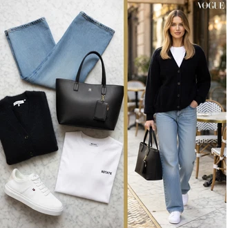 Comfort Outfit s Bílá Plátěná teniska/Nízká Teniska/Lodička s Přezkou/Úzká teniska/Nazouvací teniska/Teniska s dírkovaným vzorem/Teniska teddy Tommy Hilfiger "Letní outfity"