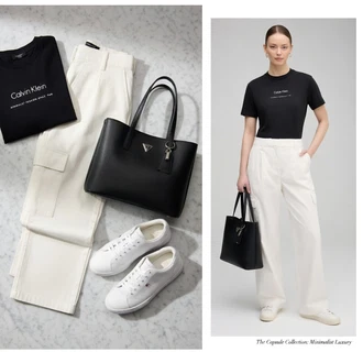 Outfit s Legíny Calvin Klein Jeans "Vzhled casual"