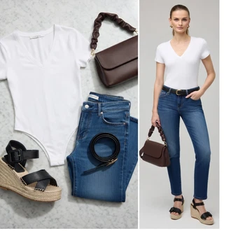 Z zaponko outfit mit Sandala s peto Boss "Obleka za prosti čas"