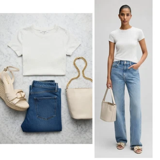 Z zaponko outfit mit Sandala s peto twinset "Obleka za prosti čas"