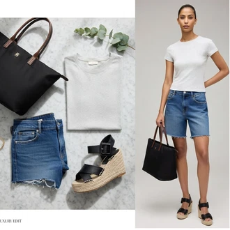 Z zaponko outfit mit Sandala s peto Boss "Obleka za prosti čas"
