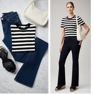 Z zaponko outfit mit Sandala s peto Tommy Hilfiger "Obleka za prosti čas"