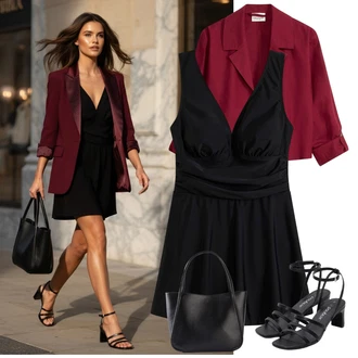 Elegantní Outfit s Černá Velká taška/Shopper taška/Sportovní Taška Přes Rameno/Taška Na Rameno Bonprix "Outfit na léto"Look: Klasické, Elegantní, Moderní, Krásný, Old Money, Premium, Skromné
