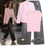 Světle šedé Džíny s Širokými Nohavicemi Outfity image