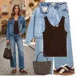 Outfity z Džínu v Modré image