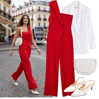 Outfit s Bílá Oblek Bavlněný Sako/Boyfriend Sako/Kožená bunda pro muže/Elegantní Sako/Oversize Sako/Kožená Pánská Bund/Kordové Sako Bonprix "Letní Outfit"