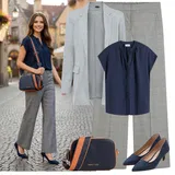 Outfity s béžovými kalhotami image