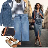 Outfity se sukněmi s rozparkem image