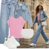 Old money džíny culottes outfity image