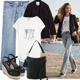 Černá a modrá klasická saka outfity image