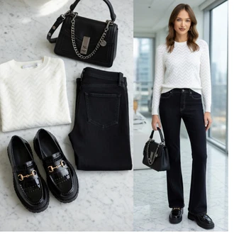 Sneg outfit mit Črna/Bela/Siva/Temno rdeča/Rjava Torba za čez ramo/Satchel torba/Mini torbica/Torba za čez ramo/Vrečka za prenašanje/Pletena torba Aldo "Obleka za prosti čas"