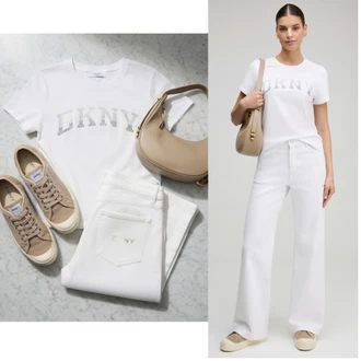 outfit mit Bela/Krem Široke Kavbojke/Dad Kavbojka/Formalna Srajca/Široke Kavbojke/Culotte Kavbojke/Mom Jean/Ravne Kavbojke/Moška majica/Odrezane Kavbojke/Šiškata Kavbojka BOSS ORANGE "Obleka za prosti čas"