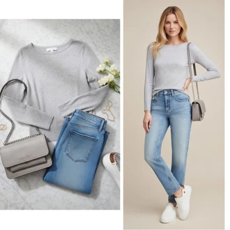 outfit mit Bela/Krem Superge brez vezalk/Platnena superga Tommy Hilfiger "Obleka za prosti čas"