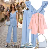 Hnědé a růžové outfity image