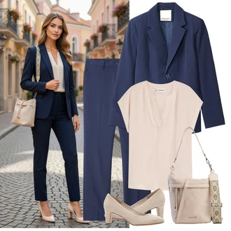 Styl Outfit s Růžová/Béžová/Khaki/Hnědá Halenkové Body/Halenkový Top/Kožená bunda/Crash blůza/Kožená bunda pro muže/Otevřená Halenka/Halenka s Krátkým Rukávem/Hedvábná Halenka/Slip-on Halenka/Zavinování Halenka Bonprix "Letní Outfit"Look: Styl, Elegantní, Bezešvé, Skromné