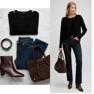 Denim outfits Visok pas mit Temno rjava/Rjava Usnjeni gležnjar/Podloženi Gležnar/Klasični gležnjar/Nagubani Škorenj/Škorenj iz Jagnječje Kože/Poletni gležnjar/Vintage Gležnjar Polo Ralph Lauren "Obleka za prosti čas"