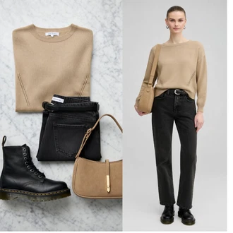 Nizka outfit mit Škorenj Usnjeni gležnjar Dr. Martens "Obleka za prosti čas"