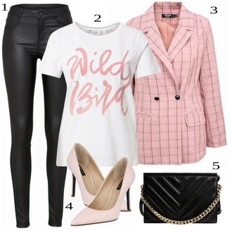 outfit mit Roza/Bež/Modra Women's Boleros and Ponchos Missguided (Petite) "5Lepa pomladna obleka"