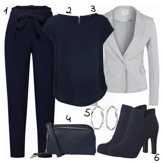 Outfit s Tmavě modrá Obchodní košile/Ležérní košile/Business košile/Košile s krátkým rukávem Only "O"