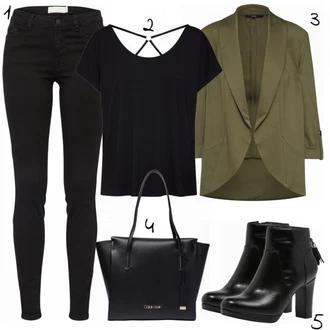 Móda pro plnoštíhlé Outfit s Hnědá/Béžová/Khaki Jednoduchý top/Mužské běžecké boty/Ležérní top/Neformální tričko/Zkrácený Top/Fancy tričko/Pletené tričko/Košilový top/Tričko s krátkým rukávem/Krátký top About You "O"