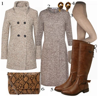 Outfit s Červená Zimní bota/Kozačka po Kolena/Chelsea Boty/Kožená Kozačka nad Koleno/Klasická kozačka Mustang "O Tobě šaty"