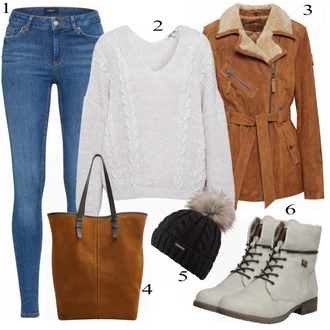 Outfit s Černá Čepice Chillouts "O Vás Pullover"