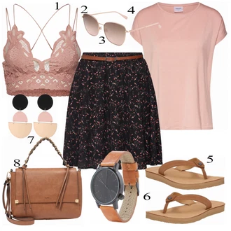 krajkou Outfit s Růžová Krajkový Top/Krajkované tričko/Krajkový Top/Top Se Špagetovými Ramínky/Bustierový Top Free People "About You Rock"