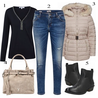 Outfit s Kozačka Dockers by Gerli "About You Košile"