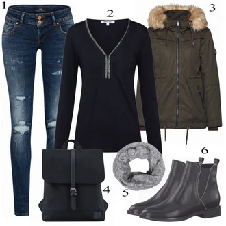 Outfit s Kozačka S.Oliver "About You Košile"