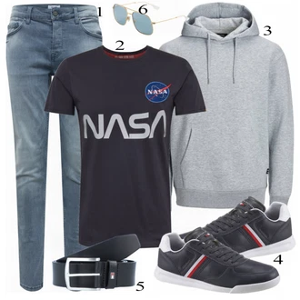 outfit mit Črna Casual Majica Alpha Industries "Priložnostna oblačila"