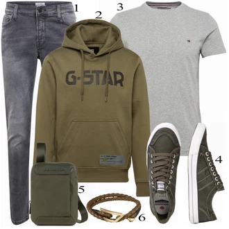 outfit mit Siva/Bela Srajca Tommy Hilfiger "Priložnostna oblačila"